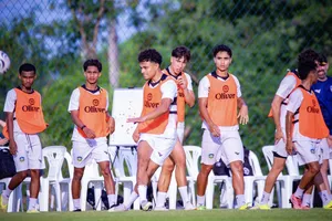 Những hình ảnh đầu tiên của Timor Leste trong quá trình chuẩn bị gặp tuyển Việt Nam. ẢNH: FFTL 