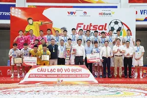 Thái Sơn Bắc đăng quang tại Giải Futsal VĐQG 2026. ẢNH: NGUYỄN KHANH