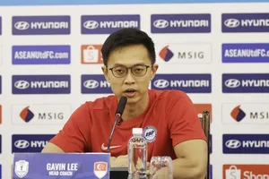 HLV Gavin Lee của Singapore tự tin ở chuyến làm khách trên sân Mỹ Đình của đội tuyển Việt Nam. ẢNH: MINH HOÀNG