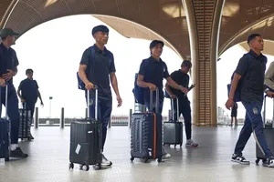 Các cầu thủ Campuchia đã có mặt tại Hà Nội chuẩn bị cho lượt trận cuối bảng A thuộc ASEAN Cup 2026. ẢNH: CFF. 