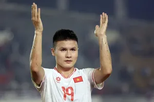 Đội trưởng Nguyễn Quang Hải trở thành cầu thủ khoác áo đội tuyển Việt Nam nhiều nhất lịch sử. ẢNH: NHẬT ĐOÀN