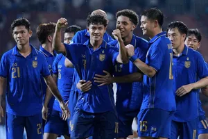 Các tuyển thủ Thái Lan toàn thắng tại vòng bảng ASEAN Cup 2026. ẢNH: FAT