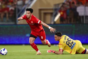 Tuyển thủ Nguyễn Đình Bắc đóng góp 1 bàn thắng. Ảnh: DUY ANH