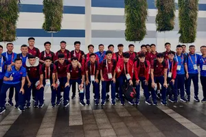 U23 Việt Nam đã có mặt tại Nagoya (Nhật Bản). ẢNH: TÂM HÀ 