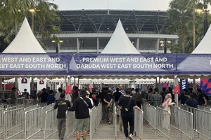Ban Tổ chức nước chủ nhà Indonesia triển khai công tác an ninh cho ngày bế mạc FIFA ASEAN Cup 2026. ẢNH: HỮU THÀNH