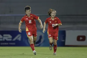 U17 nữ Việt Nam đoạt vé dự vòng chung kết U17 nữ châu Á 2027 đầy thuyết phục. ẢNH: DŨNG PHƯƠNG
