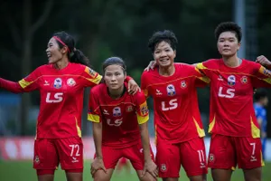 CLB nữ TPHCM luôn nỗ lực và quyết tâm thi đấu, để có thể chinh phục những chiến thắng, danh hiệu ở mọi giải đấu tham dự. ẢNH: TÂM HÀ 