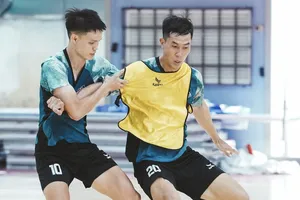 Đội chủ nhà futsal TPHCM đang tích cực chuẩn bị cho Đại hội Thể thao toàn quốc 2026. ẢNH: TÂM HÀ 