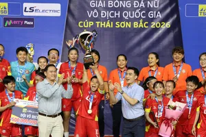 CLB nữ TPHCM đã sẵn sàng bắt đầu hành trình chinh phục Cúp các CLB nữ châu Á 2026-2027. ẢNH: HOÀNG TRIỀU