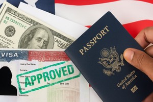 美国签证办理手续示意图。图：ARQ 