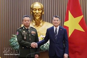 越南政府总理黎明兴会见柬埔寨副首相兼国防大臣。图自越通社
