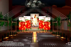 Phối cảnh sân khấu chương trình nghệ thuật "Ánh sao độc lập"