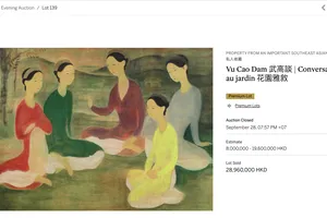  Một bức tranh Việt được bán 3,69 triệu USD trên sàn đấu giá