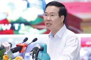 Thường trực Ban Bí thư Võ Văn Thưởng  phát biểu chỉ đạo hội nghị, sáng 22-6.  Ảnh: VIẾT CHUNG