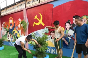 Một điểm đen về rác thải đã được Đảng ủy bộ phận khu phố 7, phường 13,  quận Tân Bình vận động đảng viên và nhân dân cải tạo thành mảng xanh