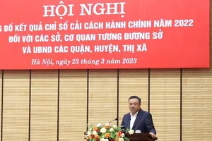 Sở, ngành của TP Hà Nội cải cách hành chính thua xa khối quận, huyện