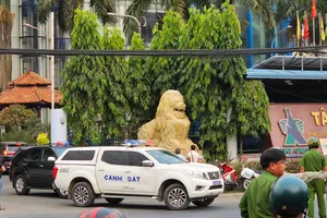 Lực lượng công an tại hiện trường