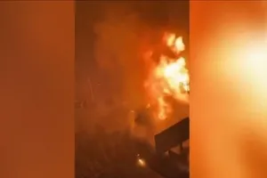 Hiện trường vụ nổ khí đốt. Ảnh cắt từ clip