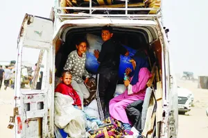 Người dân Rafah, Gaza di tản tránh các cuộc tấn công của Israel. Ảnh: Reuters