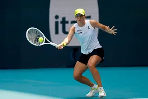 Tay vợt nữ Swiatek trong một trận đấu