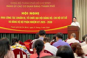 Đảng ủy các cơ quan Đảng TPHCM vừa tổ chức quán triệt công tác chuẩn bị, tổ chức Đại hội Đảng bộ, chi bộ cơ sở và Đảng bộ bộ phận nhiệm kỳ 2025-2030