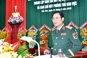 Đại tướng Nguyễn Tân Cương phát biểu chỉ đạo 