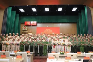 Bộ Công an công bố các Quyết định về tổ chức, cán bộ Công an tỉnh, thành phố