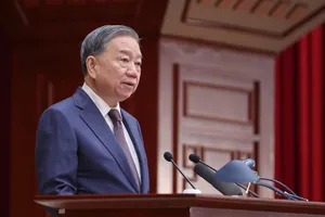 Tổng Bí thư Tô Lâm phát biểu khai mạc Hội nghị Trung ương 12 khóa XIII, sáng 18-7-2025. Ảnh: VGP 