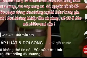 Công an TP Huế điều tra kênh TikTok PHÁP LUẬT & ĐỜI SỐNG đăng tin sai sự thật