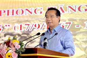 Chủ tịch UBND TPHCM Nguyễn Văn Được phát biểu tại buổi họp mặt