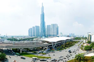  Ga metro Văn Thánh trên tuyến metro số 1 được định hướng phát triển đô thị TOD gắn giao thông công cộng. Ảnh: HOÀNG HÙNG