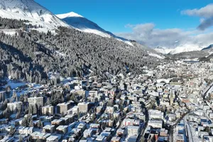 Thị trấn Davos (Thụy Sĩ), địa điểm diễn ra Hội nghị thường niên Diễn đàn Kinh tế Thế giới (WEF) 2026. ẢNH: XINHUA