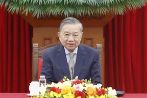 Tổng Bí thư Tô Lâm điện đàm với Tổng thống Hàn Quốc Lee Jae Myung. Ảnh: TTXVN 