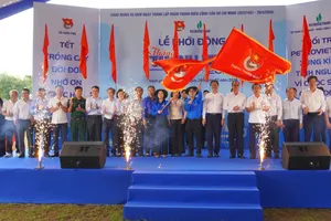 Nghi thức ra quân Tháng Thanh niên của tuổi trẻ Petrovietnam