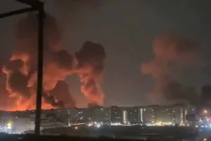 Sân bay Mehrabad của Iran bị Israel tấn công. Ảnh: X