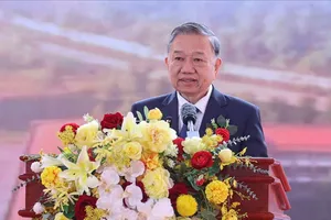 Tổng Bí thư Tô Lâm phát biểu tại lễ khởi công. Ảnh: VIẾT CHUNG