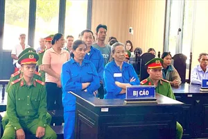 Các bị cáo tại phiên toà