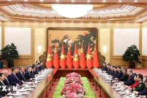 Tổng Bí thư, Chủ tịch nước Tô Lâm hội đàm với Tổng Bí thư, Chủ tịch nước Trung Quốc Tập Cận Bình. Ảnh: TTXVN