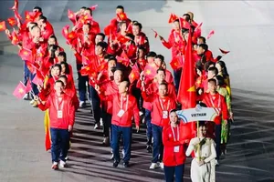 Đoàn thể thao Việt Nam tại Lễ khai mạc SEA Games 33-2025. Ảnh: ĐOÀN TTVN
