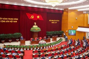 Hội nghị lần thứ 3 Ban Chấp hành Trung ương Đảng khóa XIV thống nhất chủ trương đổi tên Ban Tuyên giáo và Dân vận Trung ương thành Ban Tuyên giáo Trung ương. Ảnh: VIẾT CHUNG