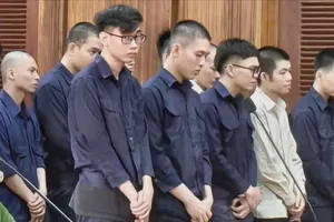 Các bị cáo tại phiên tòa xét xử