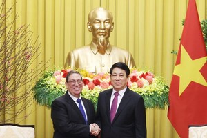 越南国家主席梁强会见古巴党和国家特使。