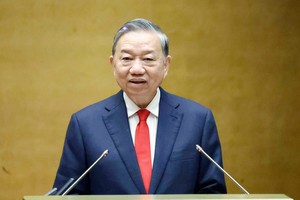 党中央总书记苏林发表指导讲话。图自越通社 