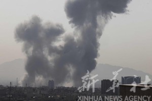 伊朗遭袭击的现场。