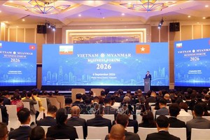 越缅企业论坛9月6日在河内举行。图自越通社
