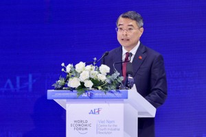 越南政府总理黎明兴致辞。图自越通社