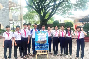 Mô hình "Con thuyền tri thức" độc đáo của học sinh Trường THCS Phước Thắng (TPHCM).