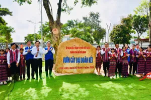 , Ủy ban MTTQ Việt Nam TPHCM đã trao tặng công trình “Vườn cây đại đoàn kết” cho Trường Phổ thông Dân tộc Nội trú Bà Rịa - Vũng Tàu.