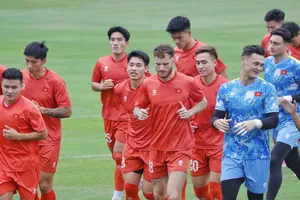 Đội tuyển Việt Nam có sự thoải mái trước cuộc tiếp đón Thái Lan vào tối 26-8. Ảnh: MINH HOÀNG