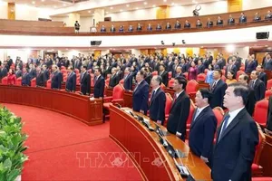 Các đại biểu dự Hội nghị lần thứ 4 Ban Chấp hành Trung ương Đảng khóa XIV. Ảnh: TTXVN 
